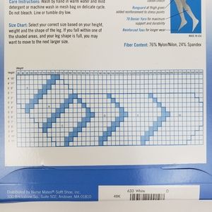 nurse mates size chart